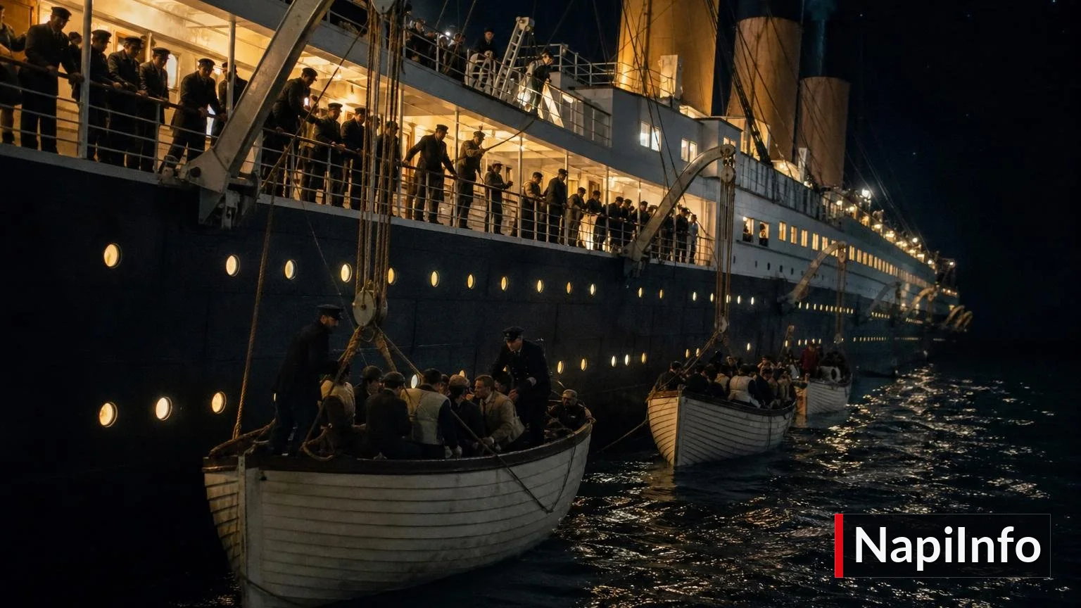 A cikk illusztrációja: A Titanic mentőcsónakjai: miért indultak el félig üresen a hajóról?