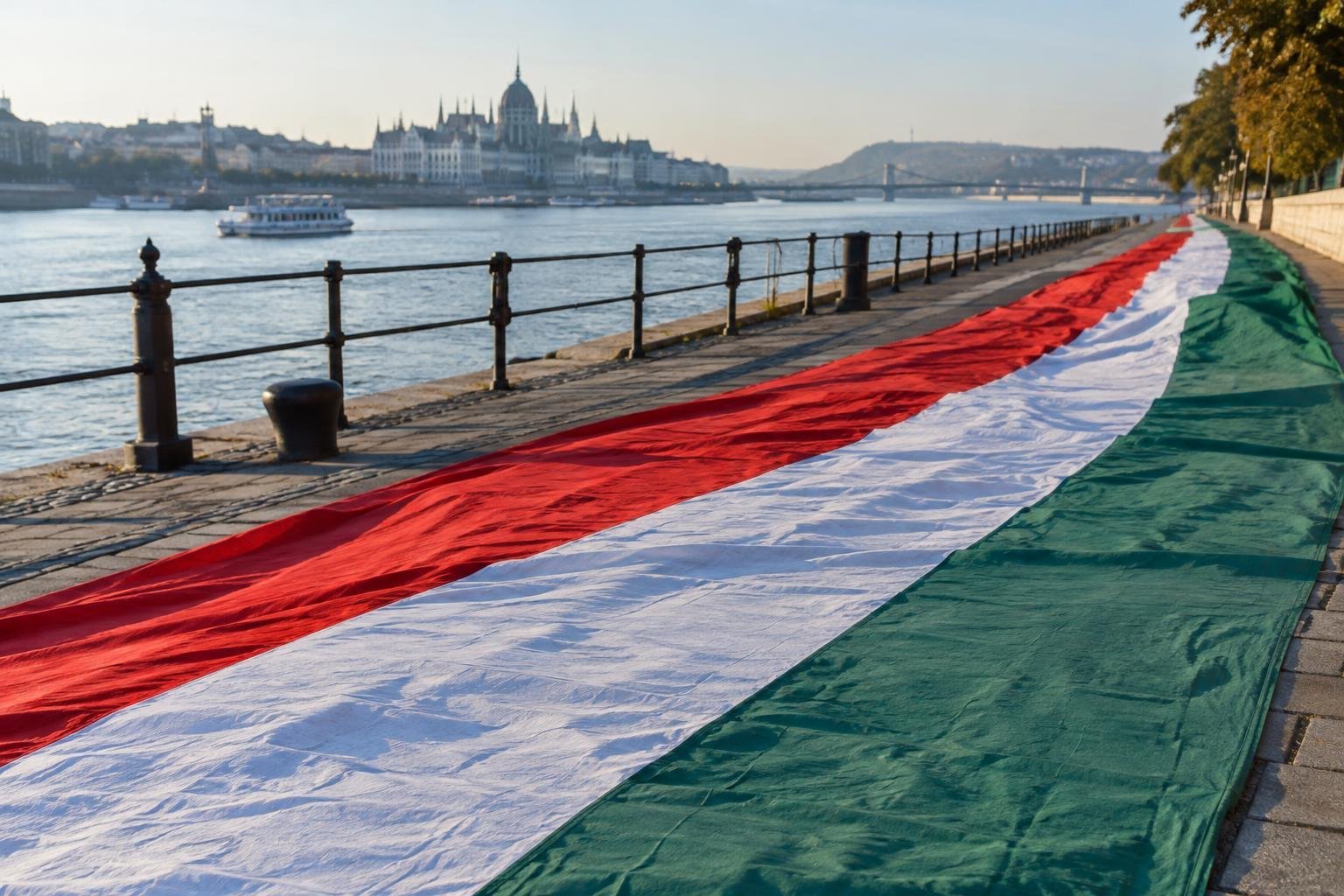A cikk illusztrációja: 1848 méteres zászlóval terveznek menetet október 23-ra