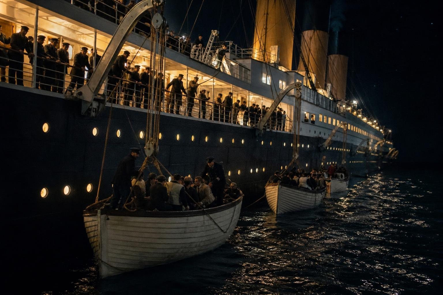 A cikk illusztrációja: A Titanic mentőcsónakjai: miért indultak el félig üresen a hajóról?