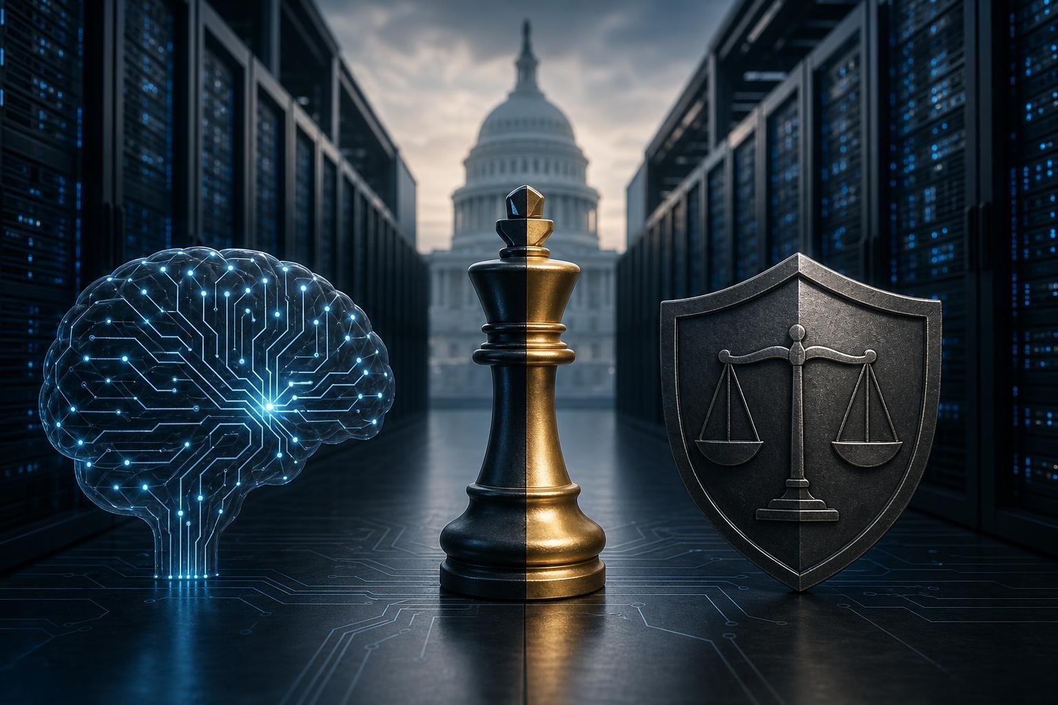 A cikk illusztrációja: AI Force-t ígér Trump: gyors fejlesztés vagy független fékek?