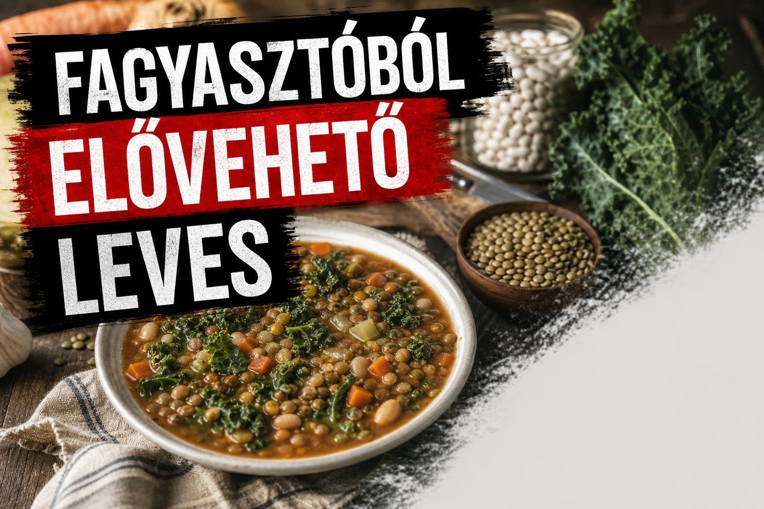 Bab, lencse, kel: ez a leves a fagyasztóban is jól működik