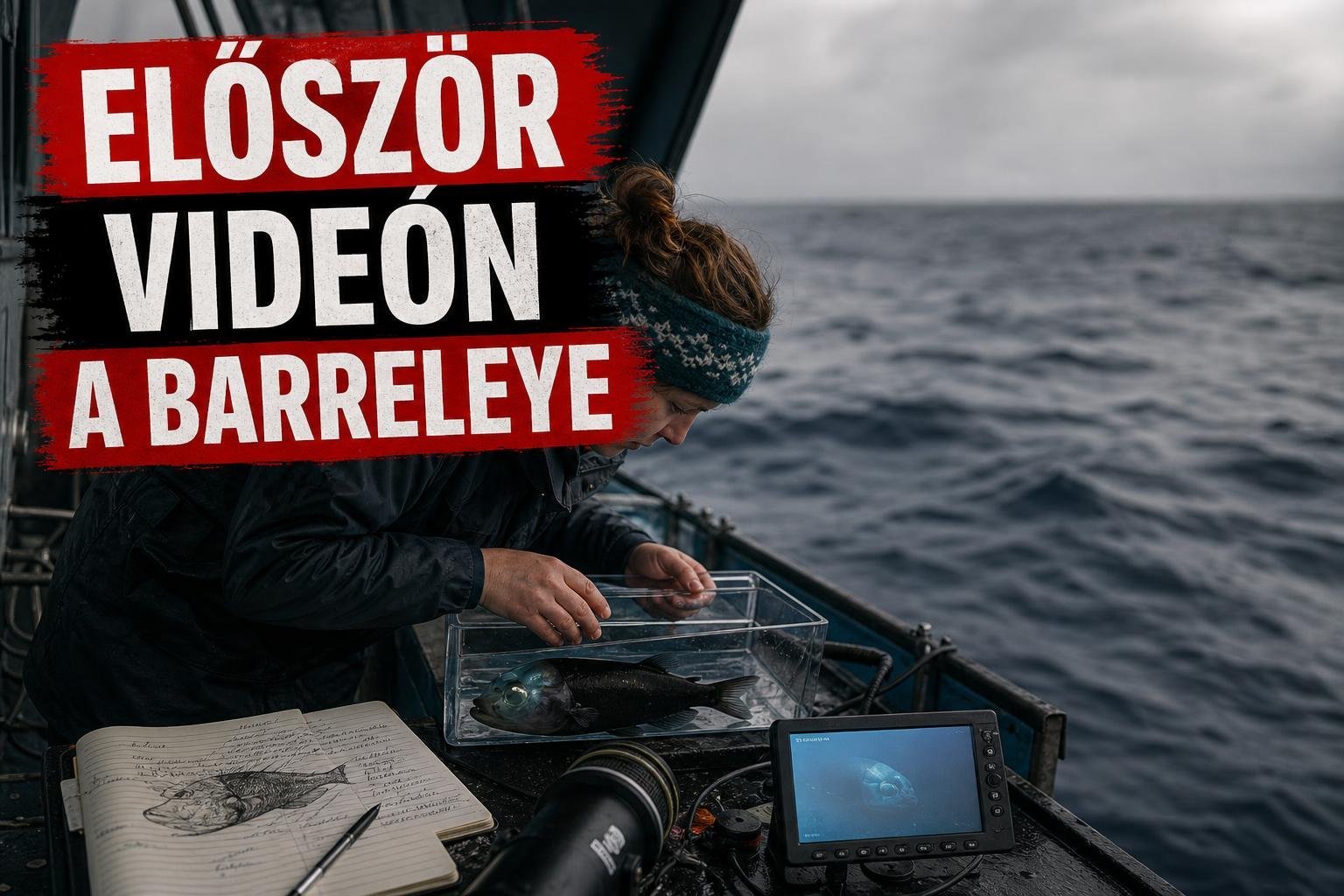 Először vették videóra az Atlanti-óceán furcsa barreleye halát