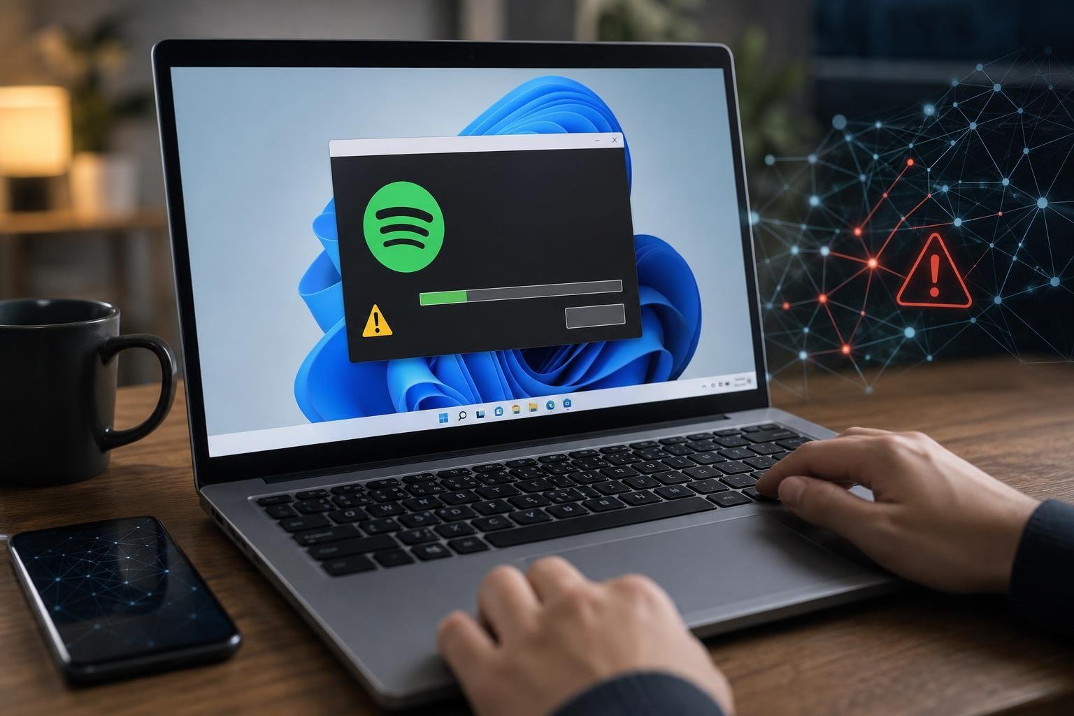 A cikk illusztrációja: Spotify-nak álcázott telepítővel érkezhet a ChainScript