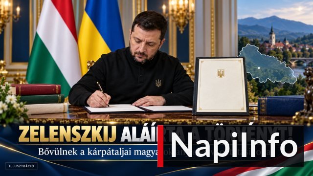 Zelenszkij aláírta a módosítást: az ukrán mellett garantálják a magyar nyelv iskolai használatát