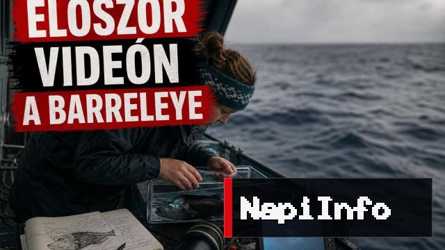 Először vették videóra az Atlanti-óceán furcsa barreleye halát